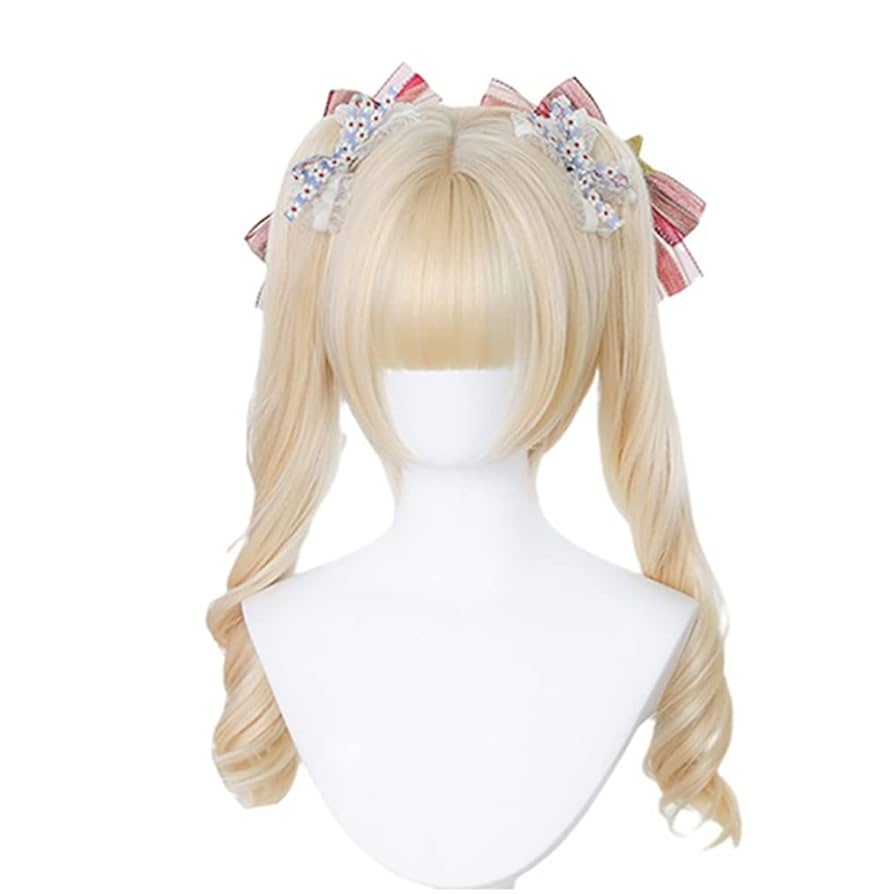 Amazon.co.jp: ロリータ ウィッグ 原宿風 GAL系 セット 金髪